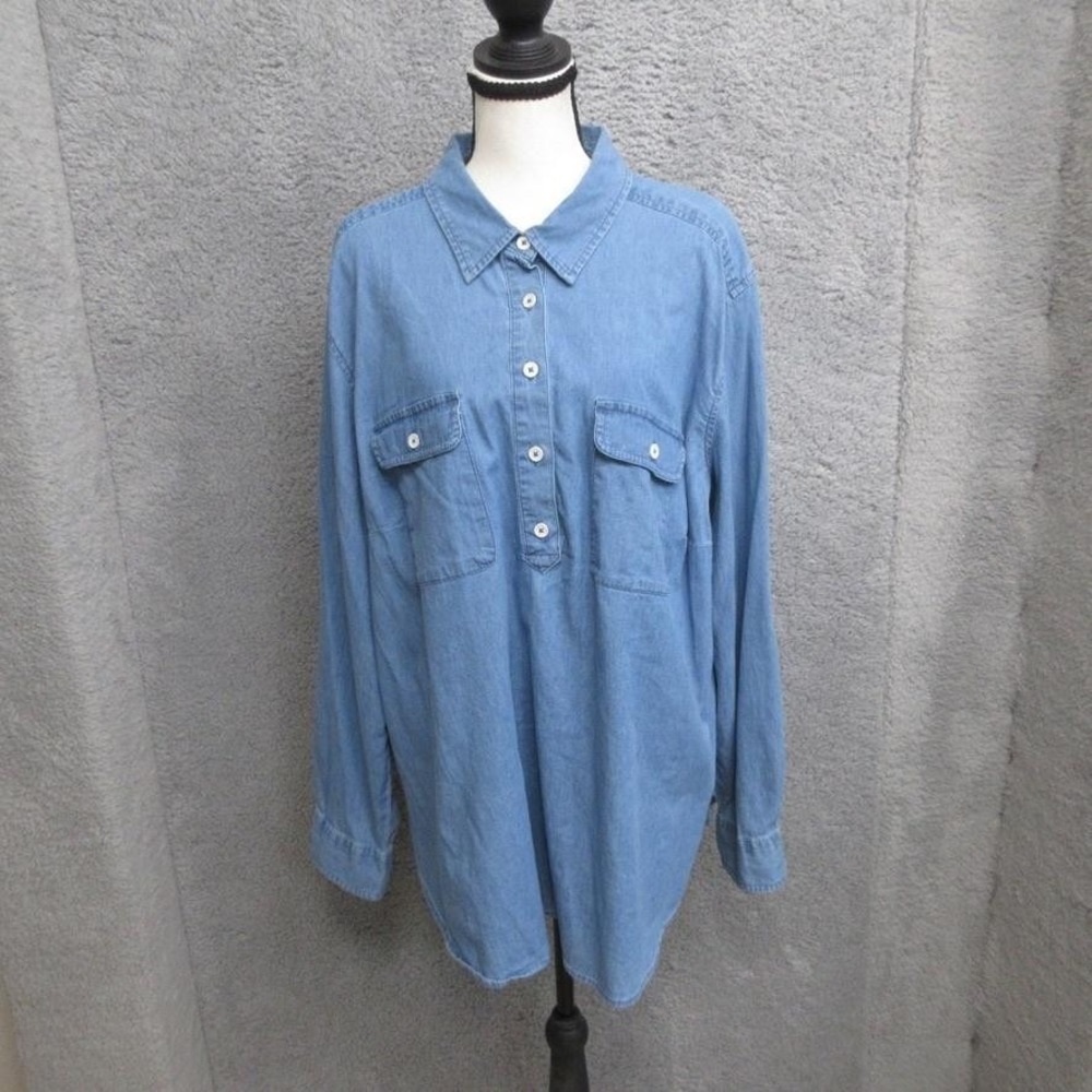 Ridgecut Chambray Shirt‎ 2X Blue Workwear Utility Coastal Farmcore Americana